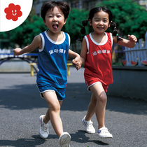 SOYO Sheyulangcang childrens retro vest set Mens and womens summer printed sleeveless shorts sports 2-piece set