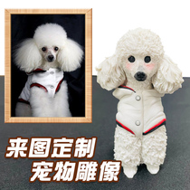 Pet custom dog cat portrait photo diy custom ornaments simulation statue model doll commemorative gift