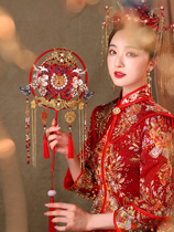 Chinese fan Xiu Xiu Xiu bride wedding ceremony marry hand-made fan diy material to decorate the fan of the finished fan