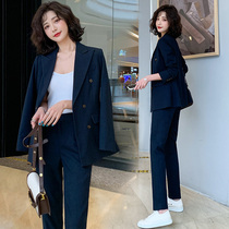 Suit suit female 2021 Spring and Autumn new leisure fashion temperament professional foreign style Net red small suit two-piece suit