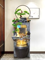 Chinese circulating water raw wealth decoration living room office indoor floor Fountain fish tank landscape opening gift ornaments
