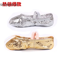 Adult childrens dance shoes Golden ballet practice shoes belly dance yoga performance shoes ss