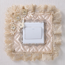 Switch Applique Solid Eurostyle Buds Lace Socket Wall Stick-protective Sleeve Room Switch Sleeve Decorative Personality Switch Hood