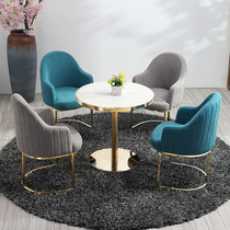 Postmodern Buyi Single sofa Sofa Chair Home Balcony Light Lavish Leisure Sofa Chair Milk Tea Shop Negotiate Table And Chairs