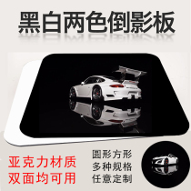 Black acrylic photography reflection board mirror reflective white plexiglass background photo square custom