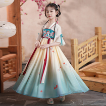 Girls Handwear dress 2022 new Summer short sleeves little girl Chinese style Chinese style CUHK Fairy Super Fairy