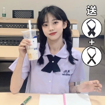 Thai school uniform Nano taboo girl JK uniform shirt Mens and womens short sleeves Thai class suit Short skirt suit full set