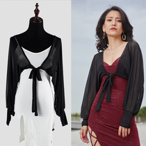 Gorgeous solo show 2021 summer new fashion shirt belly dance accessories multi-color versatile comfortable long sleeve outside