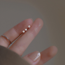 Pure Silver Earrings Female Summer 2022 Earrings Sleeping Free Ear holes New small crowdDesign Sensation Ear-ear cochlear implants