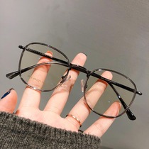 Little red book retro round frame glasses myopia women have degrees can be equipped with net red glasses frame Korean version Chaoxing language 3915