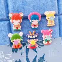 6 bubble blowing little girl creative cartoon decoration pushpin nail nail Cork photo wall layout scene