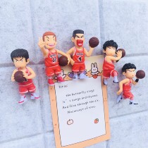 5 sets of Slam Dunk cartoon Three-dimensional animation doll press nail color nail creative wall cork decoration stud