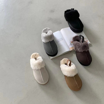 seeubaby South Korea's Dongdaemun ins Winter bi Prepare Foreign-style Plush One Slippers