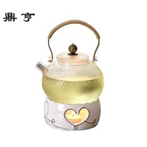 Dingheng heat-resistant glass teapot juice pot scented tea set candle heating warm warm tea stove fruit teapot burning