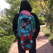 Universal backpack skateboard strap big fish Board double rocker skateboard fixing strap Spider-Man skateboard strap
