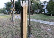 Bamboo column White bamboo column Zizhu column fence column fence column column