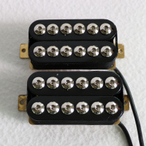 East Lilly Guitar Double Coil Pickup 12 Hexagonal Soundpoint Wide Sounddomain Metalblood Black Set