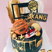 Basket Sneakers Basketball Cake Decoration Pendulum Mini Basket Sneakers Model Dunk Blues Master Male God Birthday Cake Hem