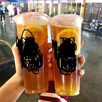 90mm diameter 400U cup 700ml500 Michelle Ice City disposable thickened PP milk tea plastic cup custom logo
