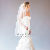 Simple bridal veil white soft yarn short travel shoot single layer with hair comb 2020 new wedding veil