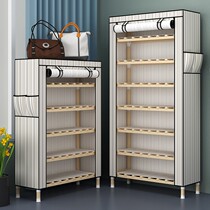 Simple shoe cabinet doorway anti-dust multilayer shoe shelf solid wood dorm room good-looking economical type of storage