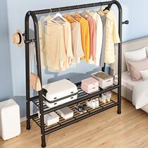 Clothes hanger floor bedroom inner hanging hanger balcony drying hanger home Easy clotheshorse Dormitory Tan Clothes Rack