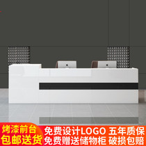 Paint front desk reception desk Shop small water bar cashier Net red company simple modern front desk desk
