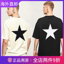 SPOT FEAR OF GOD ESSENTIALS FIVE-POINTED STAR HIGH STREET COMPLEX LINE SHORT SLEEVE MENS AND WOMENS COUPLE T-shirt TIDE