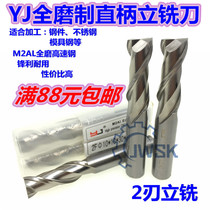 YJ SUPER HARD WHITE STEEL END MILL 2 FLUTES KEYWAY MILLING CUTTER M2AL 1 0-25 0MM