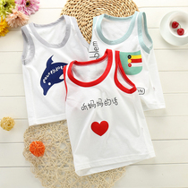 Childrens vest Summer slim fit pure cotton baby baby boy and girl child wearing no sleeveless blouse to beat bottom shirt 1-year-old 3
