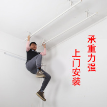 Clothes rod fixed balcony windproof pole indoor and outdoor dormitory pipe perforated invisible Simple drying rack double pole