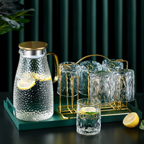 Cold water pot Household summer high temperature resistant glass set Tea pot Large capacity thickened boiling water cup Cold water bottle