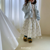 Flowers and children Little South Korean childrens clothing 22 Chunbananaj Girl Sereness Lace Parenting with Blossom Bubble Sleeveless Dress dress