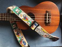 Handmade super cute cat cat Superman ukulele strap ukulele strap