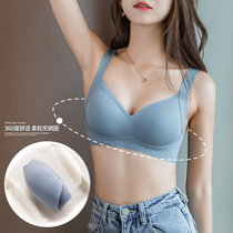 Incognito underwear small chest gathered without rims womens latex sports vest type sub-breast bra cover summer thin section