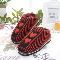New new winter handmade wool knitting home warm non-slip wool slippers wool cotton shoes dowry finished products