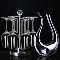 Crystal wine glass set Home wine Decanter European glass goblet wine set Luxury high-end creative