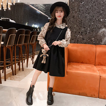 Girls dress for dress spring dress 2022 new CUHK Girl Han version Shirt Spring paragraph Girl Foreign Air Vest Princess Dress