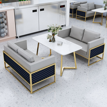 Light and luxurious office in talks to receive sofa tea table Composition Studios Guest Lounge Area Talk Single Cassette Sales Desk and chairs