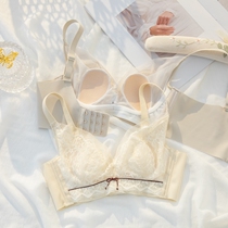 Face-free ultrathin undershirt woman no steel ring lace sexy big chest display small adjustment anti-sagging text bra