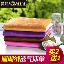 Body beauty salon sheets massage massage therapy bedspread special short-haired Fale velvet warm thickened sheets with holes