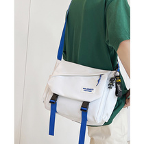 ins tide cards single shoulder bag men students large capacity summer backpacks slanted satchel casual day system frock postman bag