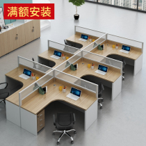 Guangzhou staff office table and chair simple modern 46 people Office furniture partition screen staff card holder combination