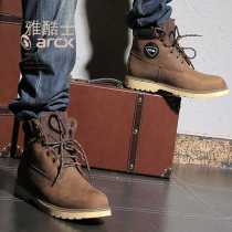 Yagcool motorcycle riding shoes Martin boots Inron craze Mens locomotive Bull Leather Short Boots Retro Shoes Autumn Winter