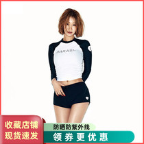 2021 Korean diving suit womens swimsuit summer long sleeve split sunscreen conservative thin swimming surf snorkeling jellyfish coat