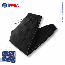 NASA Joint Down Pants Mens 2022 Winter New Casual Pants Thicken Warm Outside Wearing Fashion Big Codes