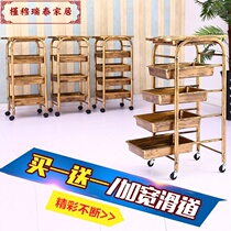 Pushing hand hair salon multi-layer hand push bar car repair cart hairdressing machine tool car barber shop hot