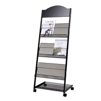 Book rack newspaper album folding column leaflet study indoor display rack data rack access to model room