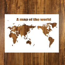 World map diy graffiti painting template blackboard paint blackboard wall hollow template painting spray paint masking board tool