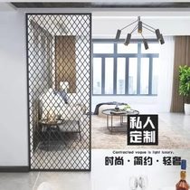 Customized diamond mesh partition hollowed out mesh ceiling barbed wire background wall wrought iron wall-mounted restaurant iron grid mesh